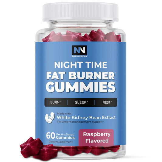 Night Time Fat Burner Gummies Sleep Support & Weight Loss Supplement | Slimming Hunger Suppressant & Metabolism Booster Shred Belly Fat While You Sleep | Nighttime Diet Gummies for Women & Men 60ct